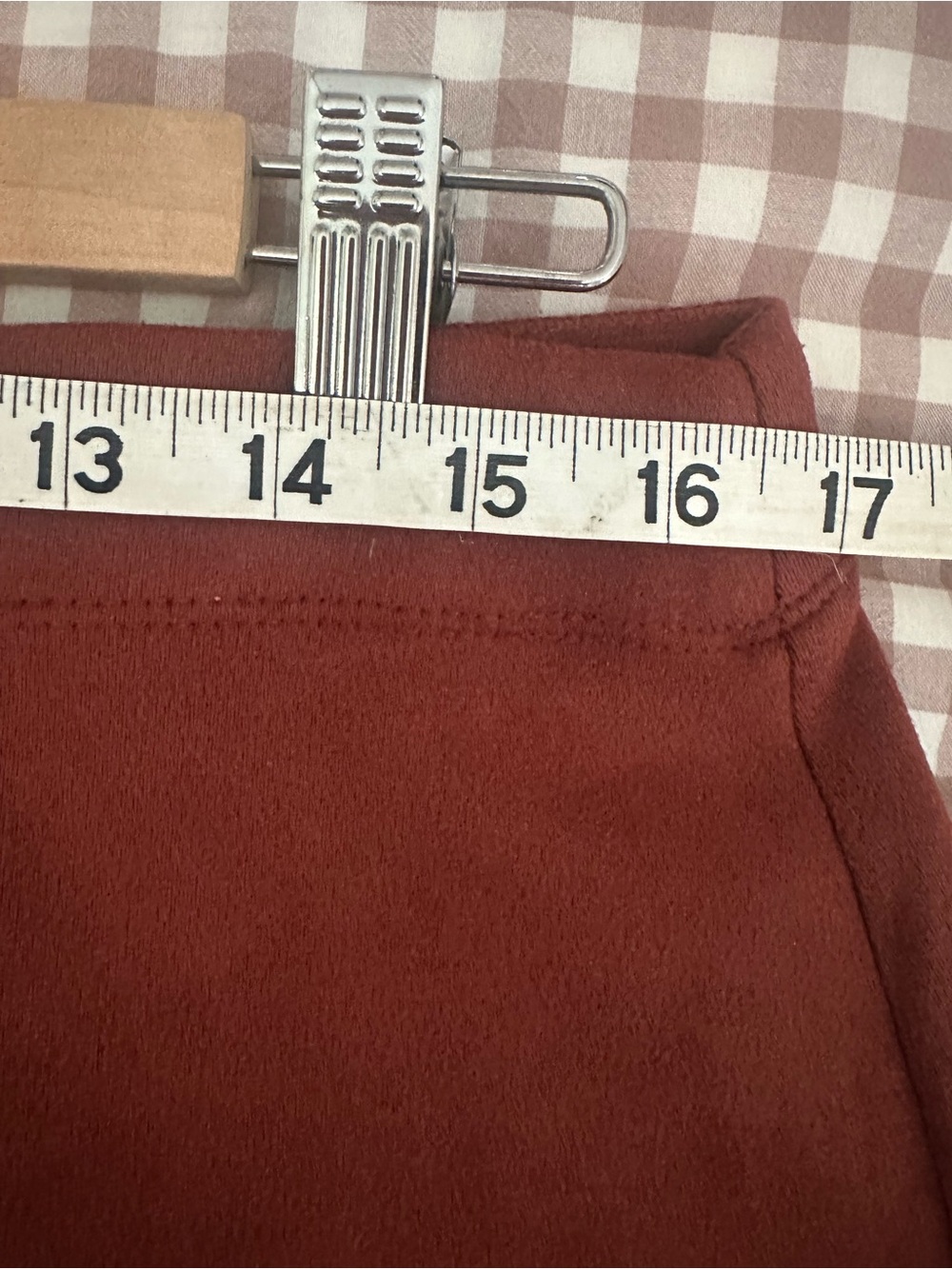 Max Studio Rust Suede A-Line Skirt - Picture 3 of 4